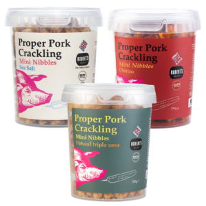 Proper Pork Crackling Mini Nibbles 200g Pot