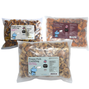 Proper Pork Crackling Mini Nibbles 750g Large Bulk Bag