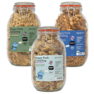 Proper Pork Crackling Mini Nibbles 1.5Kg Glass Jar