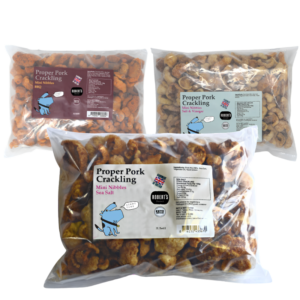 Proper Pork Crackling Mini Nibbles 1.5kg Extra Large Bulk Bag